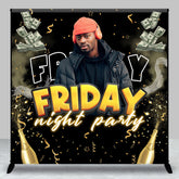 Aperturee - Aperturee Custom Name Photo Dollar Friday Night Party Backdrop